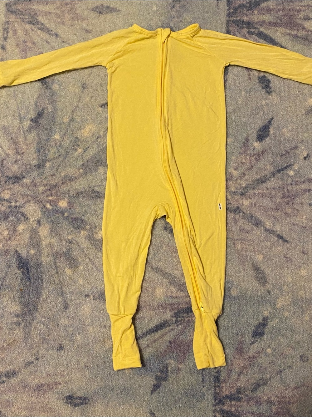 Little Sleepies Lemon Twist Yellow 12-18M Bamboo Sleeper Pajamas PJs LS Zippy